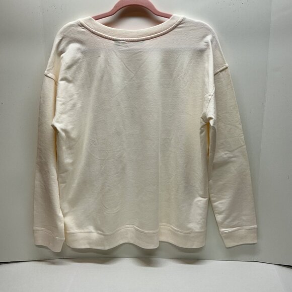 Medium SOHO Easy Pullover Top White Quartz A470335 Isaac Mizrahi Live! - Picture 6 of 9
